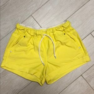 Lululemon bright yellow shorts